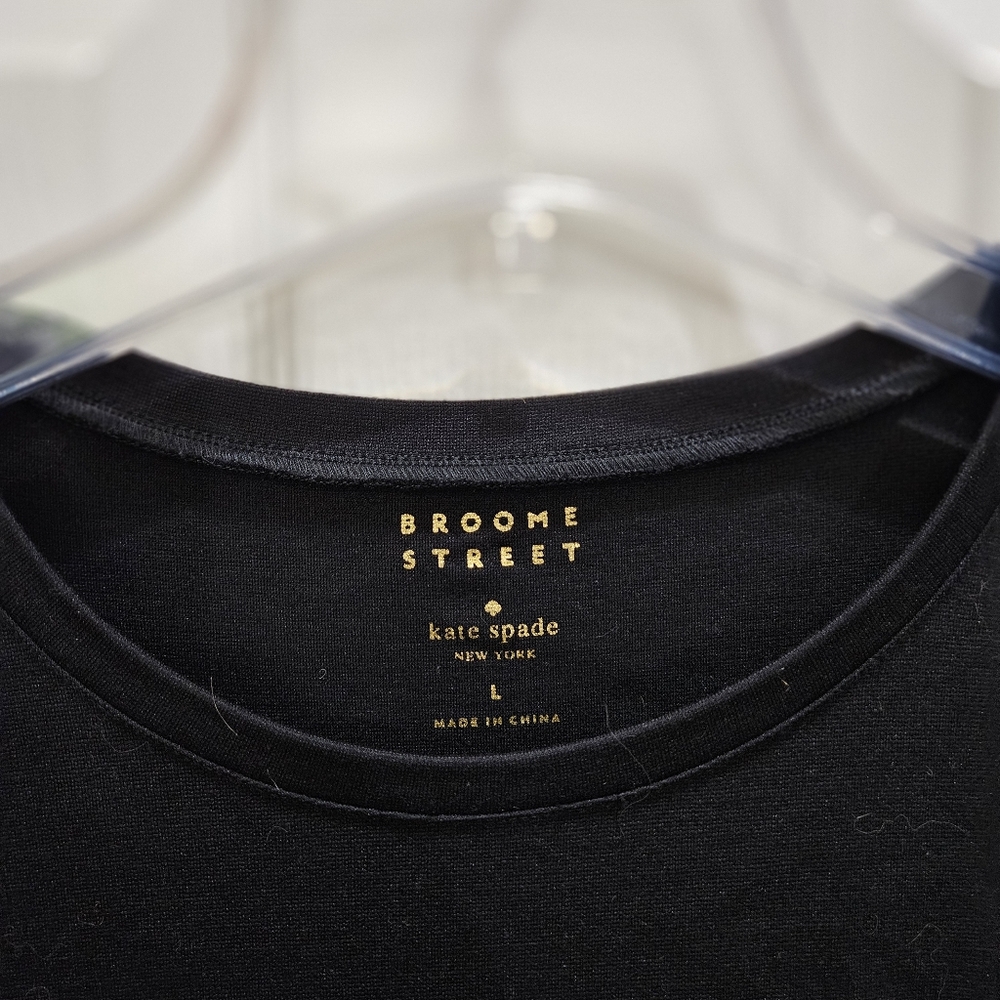 Kate Spade Broom Street Black Cocktail Evening Dress Sz Lg - Picture 5 of 7
